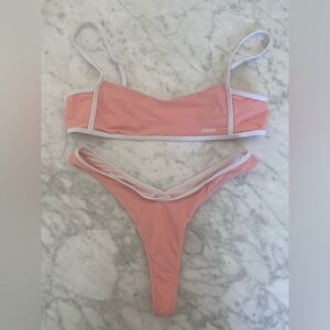 Chooks pink bikini size large bottoms, medium top